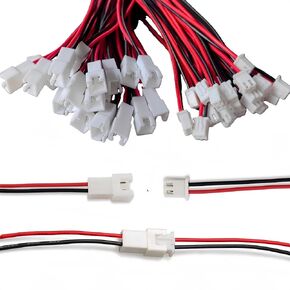 20pair 22AWG 200mm/7.87in JST Male and Female 2.54mm 2 Pin Trminal Micro Wire Connectors Extension Cable Gytovvvz in Kuwait