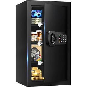 1.3 Cub Small Safes for Home Use, Security Digital Fire Safe Money Safe Box with Programmable Keypad, Spare Keys and Removable Shelf, Anti-Theft Water and Fireproof Safe for Home Documents Valuables in Saudi Arabia