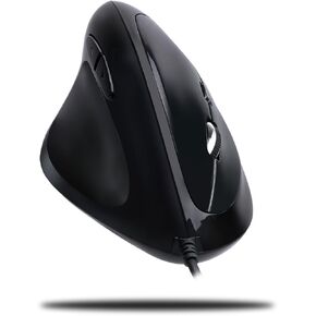 Adesso Imouse E7 - ماوس مريح لليد اليسرى، مع كابل ووظائف قابلة للبرمجة ووزن قابل للتعديل، أسود in Kuwait