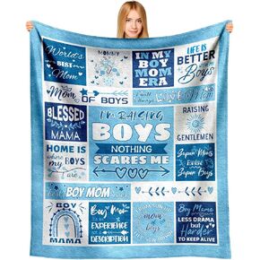 Christmas Boy Mom Gifts, Birthday Gift for Boy Mama, Boys Mom Gifts for New Moms, Mother of Boys Gifts, Pregnant Mother/Expecting Mommy/First Time Moms to Be/Mommy to Be Blanket 60" x 50" in Saudi Arabia