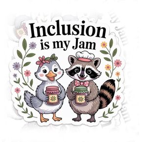 Inclusion is My Jam Sticker Neurodiversity SPED Teacher Autism Awareness Waterproof Vinyl Decal for Water Bottles Tumbler Laptop Car Kindle - Gift for Kid Girl Boy Ver03 in Saudi Arabia