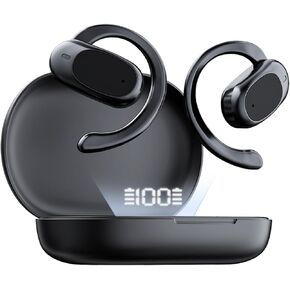 O3 Bluetooth Wireless Earbuds Open Ear Headphones with Ai Translation Real Time, Customized EQ via App, Ai-Enhanced Clear Calls, Over-Ear Lightweight Comfort -Black in Saudi Arabia