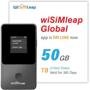 Global Travel Mobile Hotspot Device 4G Pocket Router No Roaming fee Built-in SIM Card No Need Physical Card No Contract 150 Countries Travel Portable WiFi Hotspot 50GB for US in Saudi Arabia