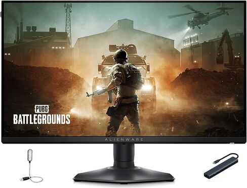 Alienware Gaming Monitor AW2523HF 24.5'' IPS LED FHD 360Hz Display, AMD FreeSync Monitor (USB, HDMI),Height/Tilt/Swivel/Pivot Adjustability, Dark Side of The Moon with HEX Accessories in Saudi Arabia