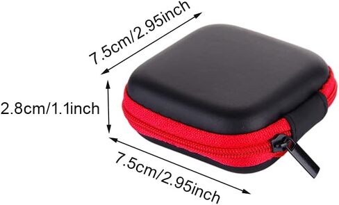 6Pcs Earphone Case,PU Small Square Pocket Earbud Carrying Case Bag with Zipper,Portable Earbud Organizer,Earbud Storage Bag,for Storing Earpieces,USB Cable,SD Cards,Memory Card in Saudi Arabia