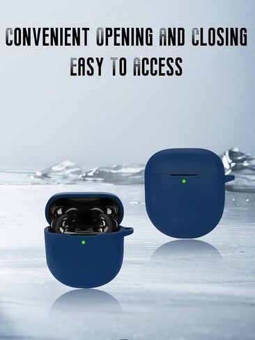 Case for Bose QuietComfort Ultra Earbuds (2nd Gen, 2025), FJIASTB Soft Silicone Shockproof Protective Cover with Carabiner and Lanyard for Bose QuietComfort Ultra II Earbuds (Dark Blue) in Saudi Arabia