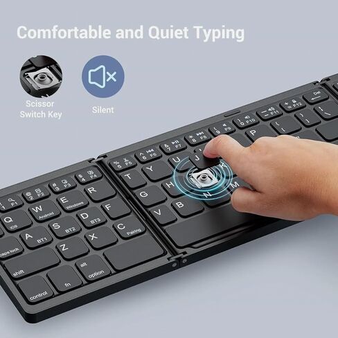 لوحة مفاتيح وماوس قابلان للطي لجهاز MSI Modern AM242TP 1MG، بلوتوث 5.1 × 3، مناسب للعمل والسفر in Saudi Arabia