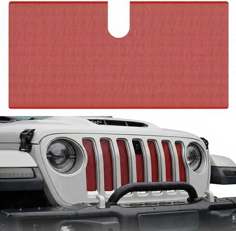 Xprite Black Grill إدراج شبكة أمامية من سبائك الألومنيوم متوافقة مع 2018-2026 Jeep Wrangler JL وJeep Gladiator JT in Saudi Arabia