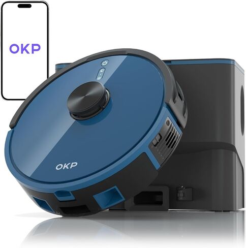 OKP Robot Vacuum Cleaner Replacement Self-Emptying Dust Bag L3 Robot Vacuum Cleaner with Self Empty Base in Saudi Arabia