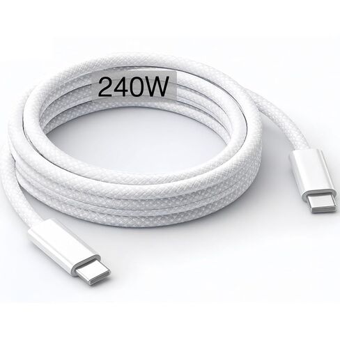 240W USB-C Charge Cable 2m [2-Pack], 6ft USB C to USB C Cable, Fast Charging Cord for Macbook Pro/Macbook Air, iPad Pro 12.9/Air 5th/4th/Mini 7th/6th/IPad 10/11, iPhone 17/16/15/16e/Pro Max/Plus/Air in Saudi Arabia