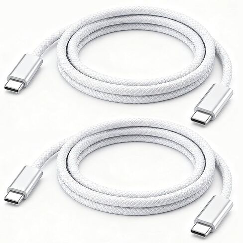 240W USB-C Charge Cable 2m [2-Pack], 6ft USB C to USB C Cable, Fast Charging Cord for Macbook Pro/Macbook Air, iPad Pro 12.9/Air 5th/4th/Mini 7th/6th/IPad 10/11, iPhone 17/16/15/16e/Pro Max/Plus/Air in Saudi Arabia