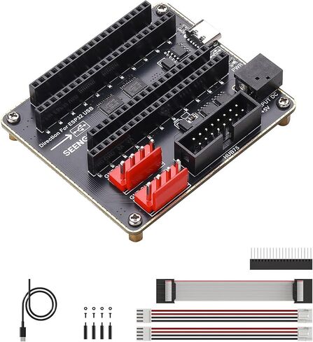 لوحة محول RGB Matrix لـ ESP32-S3-DevKitC-1 وESP32-DevKitC V4 متصلة مع شاشات عرض مصفوفة RGB LED، لوحة تشغيل لوحة LED HUB75 مع مدخل طاقة مزدوج، مصدر USB-C/DC 5 فولت، موصلات VH-4P in Kuwait