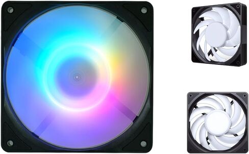 Bykski 9 Blade High Volume 120mm PWM - 5V Addressable RGB(RBW) LED Fan - 3000 RPM / 101.65 CFM / 45.6 DBA (CF-RBW3000EX-X) in Saudi Arabia