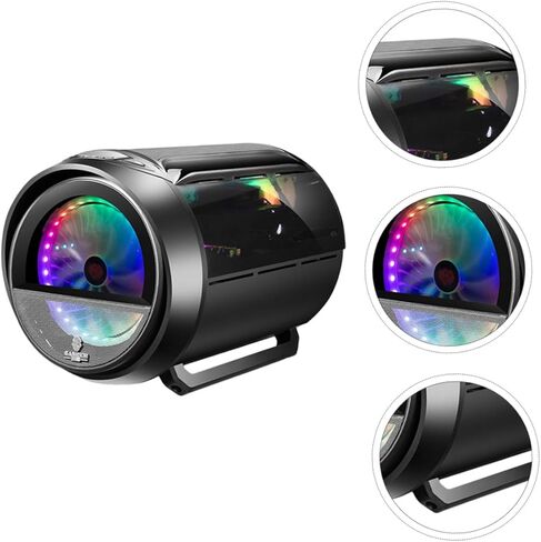 هيكل كمبيوتر ماتكس، هيكل سطح المكتب مع إضاءة RGB، تصميم دائري بانورامي، أسود، دعم تبريد المياه للمكتب المنزلي وإعداد الألعاب in Kuwait