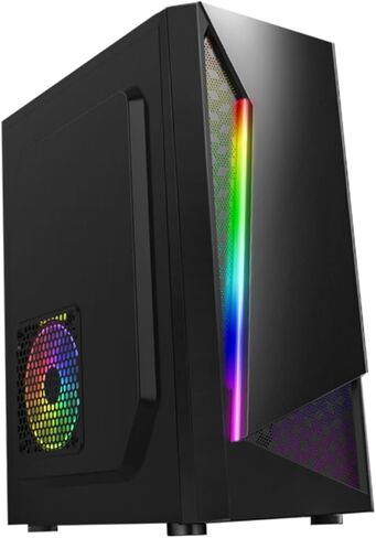 حقيبة كمبيوتر ألعاب BESPORTBLE مع لوحة جانبية، هيكل كمبيوتر مكتبي ATX متوافق مع اللوحات الأم Micro ATX، صندوق مضيف USB 3.0 للكمبيوتر الشخصي للاستخدام المنزلي والرياضات الإلكترونية in Saudi Arabia