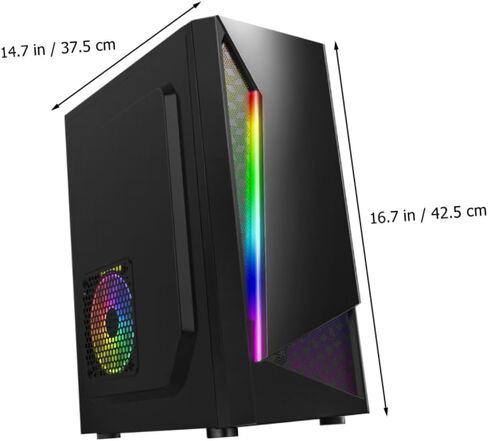 حقيبة كمبيوتر ألعاب BESPORTBLE مع لوحة جانبية، هيكل كمبيوتر مكتبي ATX متوافق مع اللوحات الأم Micro ATX، صندوق مضيف USB 3.0 للكمبيوتر الشخصي للاستخدام المنزلي والرياضات الإلكترونية in Saudi Arabia