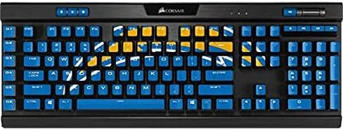 غلاف Skinit متوافق مع لوحة مفاتيح الألعاب الميكانيكية K95 RGB البلاتينية - شواحن مرخصة رسميًا من NFL Los Angeles - تصميم بديل متعثر in Saudi Arabia