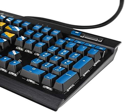 غلاف Skinit متوافق مع لوحة مفاتيح الألعاب الميكانيكية K95 RGB البلاتينية - شواحن مرخصة رسميًا من NFL Los Angeles - تصميم بديل متعثر in Saudi Arabia