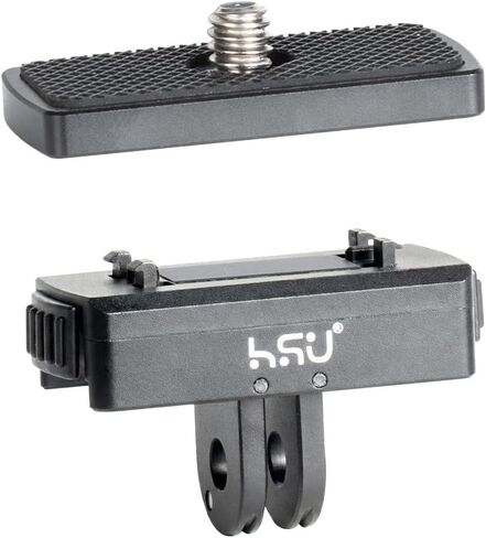 HSU Magnetic Latch Mount for Insta360 Ace Pro 2/Ace Pro/Insta 360 X5/X4/X3/GoPro Hero 13/12, Quick Release Mount Tripod Connector Port, Metal Dual-Latch Design with 1/4''-20 Screw in Saudi Arabia