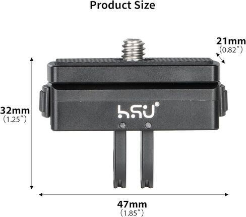 HSU Magnetic Latch Mount for Insta360 Ace Pro 2/Ace Pro/Insta 360 X5/X4/X3/GoPro Hero 13/12, Quick Release Mount Tripod Connector Port, Metal Dual-Latch Design with 1/4''-20 Screw in Saudi Arabia