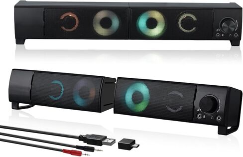 Wired Computer Speakers Designed for Desktop Devices USB Ideal Gaming Speakers for Computers, laptops, Phones, and Tablets in Saudi Arabia
