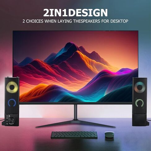 Wired Computer Speakers Designed for Desktop Devices USB Ideal Gaming Speakers for Computers, laptops, Phones, and Tablets in Saudi Arabia