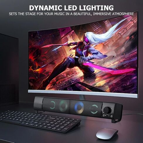Wired Computer Speakers Designed for Desktop Devices USB Ideal Gaming Speakers for Computers, laptops, Phones, and Tablets in Saudi Arabia