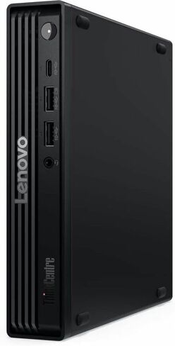 كمبيوتر مكتبي Lenovo ThinkCentre M70q Gen 6 13A40027US - Intel Core Ultra 5 225T - 32 جيجابايت - 512 جيجابايت SSD - صغير - أسود in Kuwait