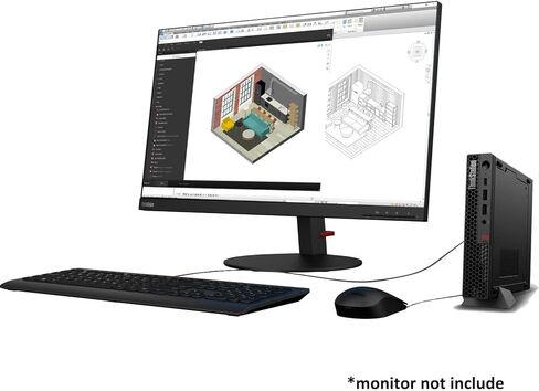 سطح المكتب Lenovo ThinkStation P3 Tiny Workstation (NVIDIA T400 Graphics، Intel Core i7-14700، ذاكرة الوصول العشوائي 16 جيجابايت، 512 جيجابايت SSD) كمبيوتر شخصي صغير للأعمال، واي فاي، إيثرنت، ما يصل إلى 5 شاشات، Win 11 Pro (متجدد) in Kuwait