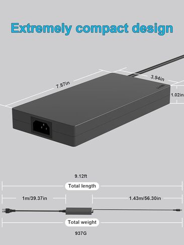 شاحن 300 واط متوافق مع Lenovo Legion Pro/Slim 5 7 5i 7i 9i 5P C7 S7 15 16 17 بوصة 16IAX10H 16IRX9 16ITHg6 16IAX7 R7000P R9000P R9000K Y9000K Y9000X محول إمداد الطاقة للكمبيوتر المحمول in Kuwait
