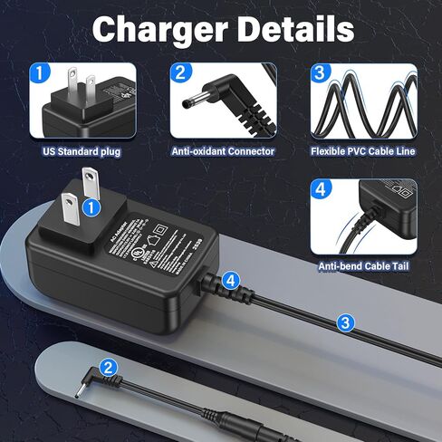 12V 3A Tablet Laptop Compatible with Jumper EZbook, Power Cord AC Adapter Fit for Jumper EZbook X3 X4 S4 S5 2 3 3S 3l Pro EZpad 6 Pro 3 Plus A5, for Chuwi HeroBook Ubook AeroBook LapBook for Trekstor in Saudi Arabia