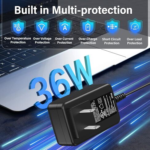 12V 3A Tablet Laptop Compatible with Jumper EZbook, Power Cord AC Adapter Fit for Jumper EZbook X3 X4 S4 S5 2 3 3S 3l Pro EZpad 6 Pro 3 Plus A5, for Chuwi HeroBook Ubook AeroBook LapBook for Trekstor in Saudi Arabia