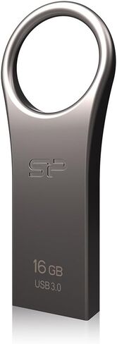 Silicon Power 16GB Jewel J80 USB 3.0 Flash Drive, Titanium (SP016GBUF3J80V1T) in Saudi Arabia