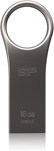 Silicon Power 16GB Jewel J80 USB 3.0 Flash Drive, Titanium (SP016GBUF3J80V1T) in Saudi Arabia
