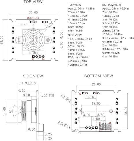 Camera Module, 50° USB Webcam Board, 300,000 HD Webcam Camera Module, GC0308 Webcam Board, USB Camera Module for Advertising Machines in Saudi Arabia