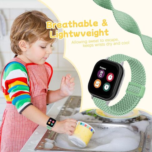 20mm Magnetic Braided Compatible with Gizmo Watch Band Adventrue 3 3 2 1/Gabb 3e 3 2 1/SyncUP Kids Watch 2 1/Cosmo JrTrack 5, 3 Pack Stretchy Nylon Strap for Small Wrist Girls Boys in Saudi Arabia