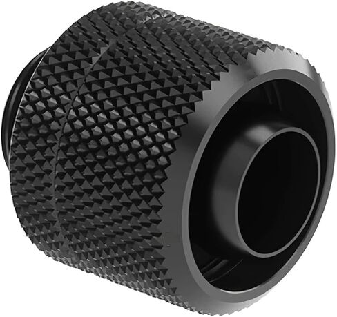 Barrow G1/4'' to 3/8'' ID, 5/8'' OD Compression Fitting for Soft Tubing, Black, 4-Pack, Chrome in Saudi Arabia