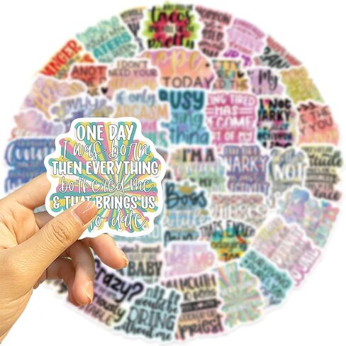 50Pcs Funny Sarcastic Phrase Stickers for Adults, Sarcastic Quote Meme Sticker Pack, Vinyl Snarky Decals for Laptop Water Bottle Scrapbook Journal Notebook in Saudi Arabia