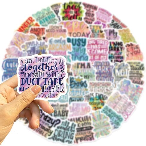 50Pcs Funny Sarcastic Phrase Stickers for Adults, Sarcastic Quote Meme Sticker Pack, Vinyl Snarky Decals for Laptop Water Bottle Scrapbook Journal Notebook in Saudi Arabia