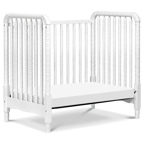 Davinci Jenny Lind 3-in-1 Convertible Mini Crib in White, Removable Wheels, Greenguard Gold Certified in Saudi Arabia
