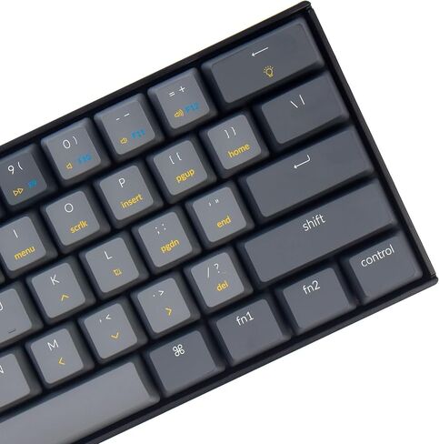 Keychron K12 60 ٪ تخطيط الساخنة قابلة للتبديل Bluetooth اللاسلكي/السبل لوحة مفاتيح ميكانيكية مع مفتاح الموز البصري ، ومفاتيح مضغوطة 61 لوحة مفاتيح LED الأبيض المتوافقة مع نوافذ MAC in Saudi Arabia