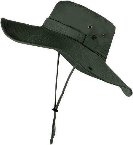 Sun Hats for Men Women Fishing Hat Packable Wide Brim Outdoor Hiking Beach Summer Bucket Cowboy Hats UPF 50+ in Saudi Arabia