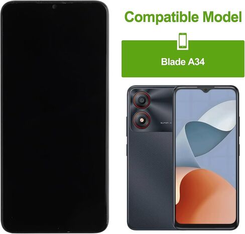 LCD Display Replacement Compatible with ZTE Blade A34(with Frame) Touch Screen Digitizer Assembly with Repair Tools in Kuwait