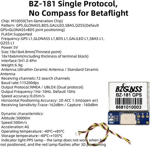 وحدة نظام تحديد المواقع العالمي (GPS) مزدوجة البروتوكول لإنقاذ الطائرات بدون طيار FPV BZGNSS BZ-121 BZ-181 BZ-251 مع خاصية العودة الآمنة إلى المنزل للطائرات ذات الأجنحة الثابتة والطائرات RC (BZ-181) in Kuwait