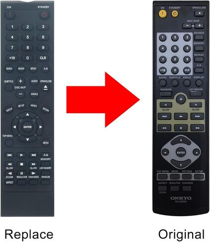 AIDITIYMI RC-655DV جهاز تحكم عن بعد بديل متوافق مع مشغل أقراص Onkyo CD ومبدل DVD DV-CP706 DV-CP704 DV-CP704S in Kuwait