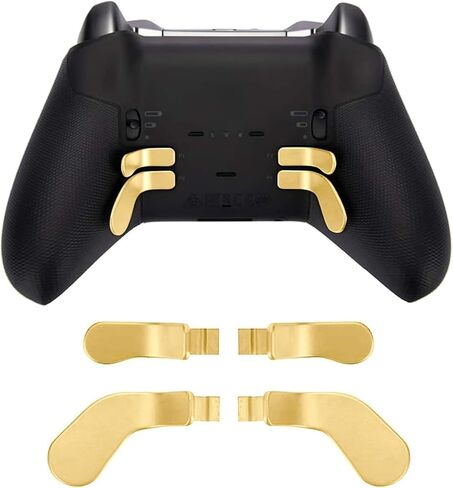 مجموعة ملحقات وحدة التحكم 14 في 1 لجهاز Xbox One Elite Series 2، مجموعة أزرار مغناطيسية بديلة لعصي الإبهام المعدنية، عصا تحكم معدنية 6 قابلة للتبديل، 4 مجاذيف، 2 وسادات D، 1 أداة تعديل، 1 حقيبة تخزين - ذهبي in Kuwait