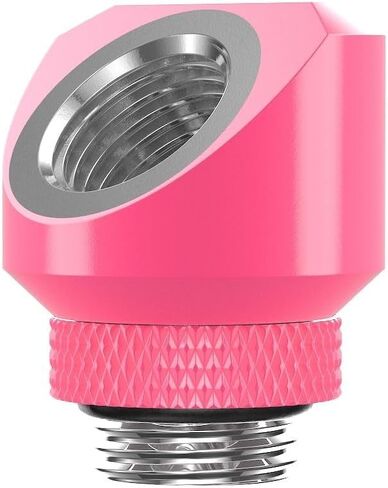 PrimoChill InterConnectSX Flat 45 Degree Rotary Fitting (FAF45) – Enhanced PC Cooling with Sleek Aesthetics - Available in 20+ Colors, Custom Watercooling Loop Ready - TX Matte Black in Saudi Arabia