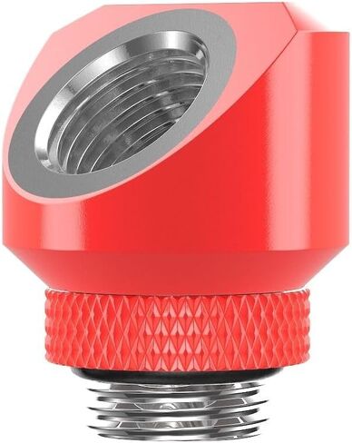 PrimoChill InterConnectSX Flat 45 Degree Rotary Fitting (FAF45) – Enhanced PC Cooling with Sleek Aesthetics - Available in 20+ Colors, Custom Watercooling Loop Ready - TX Matte Black in Saudi Arabia