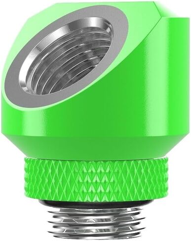 PrimoChill InterConnectSX Flat 45 Degree Rotary Fitting (FAF45) – Enhanced PC Cooling with Sleek Aesthetics - Available in 20+ Colors, Custom Watercooling Loop Ready - TX Matte Black in Saudi Arabia