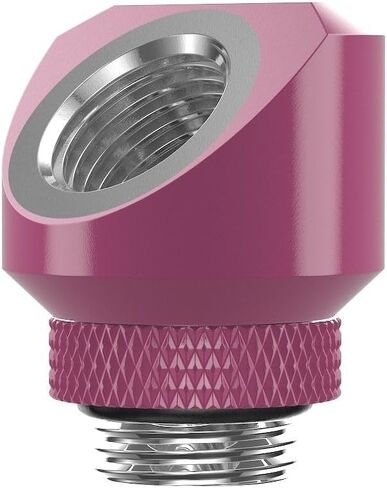 PrimoChill InterConnectSX Flat 45 Degree Rotary Fitting (FAF45) – Enhanced PC Cooling with Sleek Aesthetics - Available in 20+ Colors, Custom Watercooling Loop Ready - TX Matte Black in Saudi Arabia